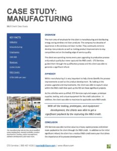 case study a manufacturing company provides jobs